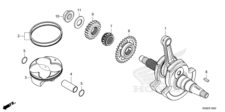 E-16 Kurbelwelle / Kolben CRF 250 Bj 2023