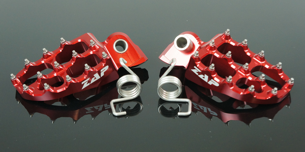 ZAP E-Peg Fußrasten Yamaha, GasGas, KTM/HSQ -16, Fantic Rot