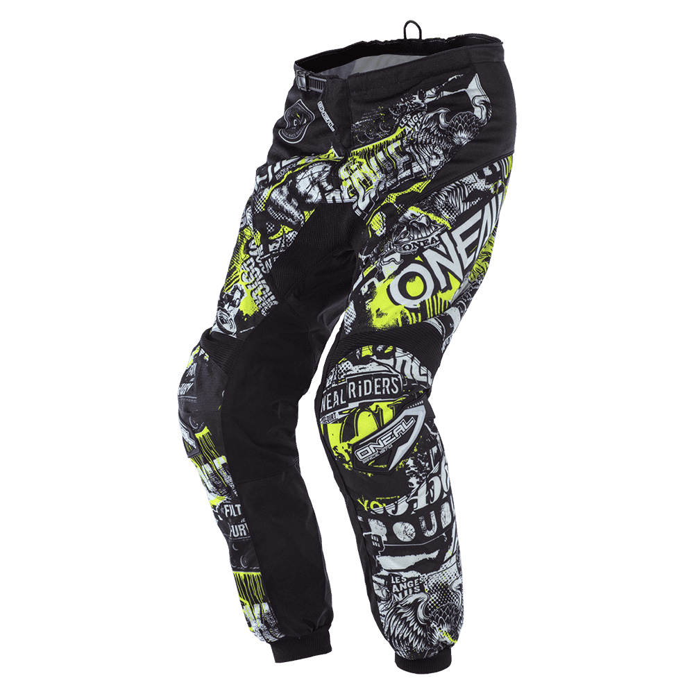 O'NEAL ELEMENT PANTS ATTACK BLACK/NEON YELLOW 40