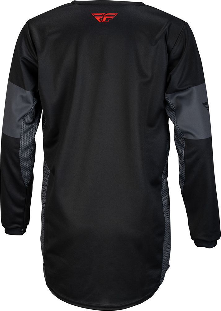 Fly MX-Jersey Kinetic Youth Khaos Black/Red/Grey -YXL-