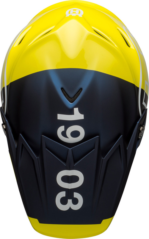 BELL Moto-9 Flex Helm Husqvarna Gotland Matte/Gloss Blue/Hi-Viz Größe -XS-