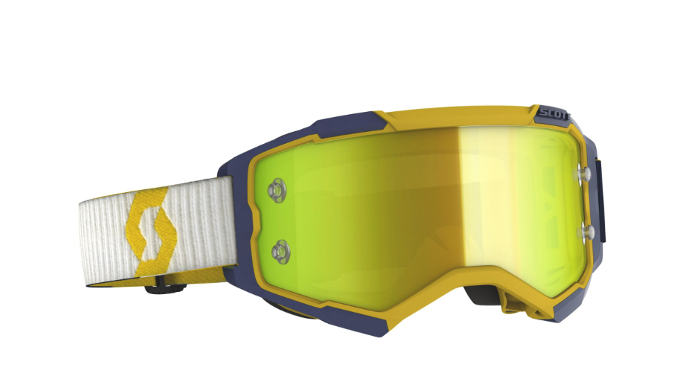 SCOTT FURY GOGGLE yellow/blue / yellow chrome works verspiegelt