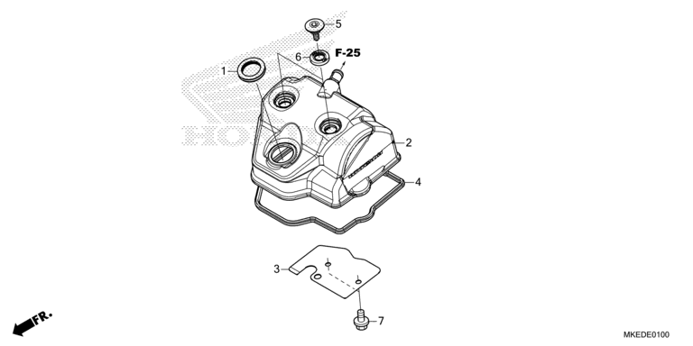 E-1 Zylinderkopfdeckel CRF 450 Bj 2022
