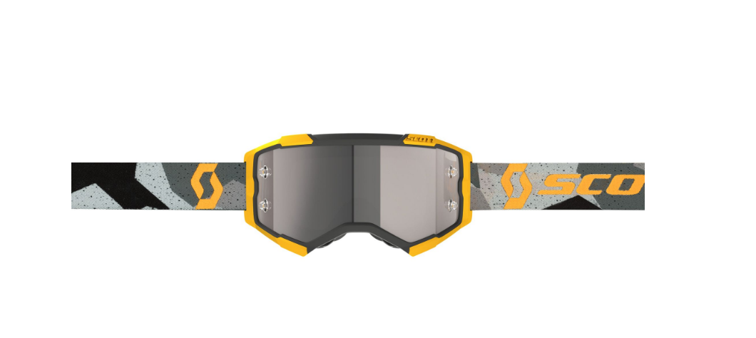 SCOTT FURY GOGGLE camo grey/yellow / silver chrome works verspiegelt